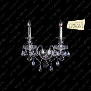 N21 892/02/1-A, 2 SWAROVSKI ELEMENTS; SILVER  [=old type N21 917/02/...]