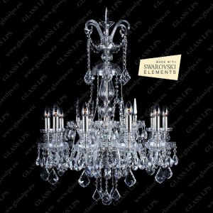 L11 898/10/1-A, 2 SWAROVSKI ELEMENTS; SILVER