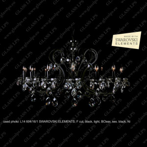 L14 603/12/1 SWAROVSKI ELEMENTS; F cut, black, light, BClear, ses. black; Ni