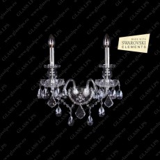 N21 892/02/1-A, 2 SWAROVSKI ELEMENTS; SILVER  [=old type N21 917/02/...]