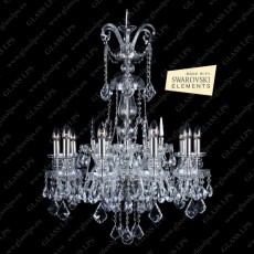 L11 898/10/1-A, 2 SWAROVSKI ELEMENTS; SILVER