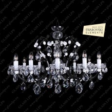 L14 503/12/1 SWAROVSKI ELEMENTS; F black, ses. white, Ni, light, rose B W 